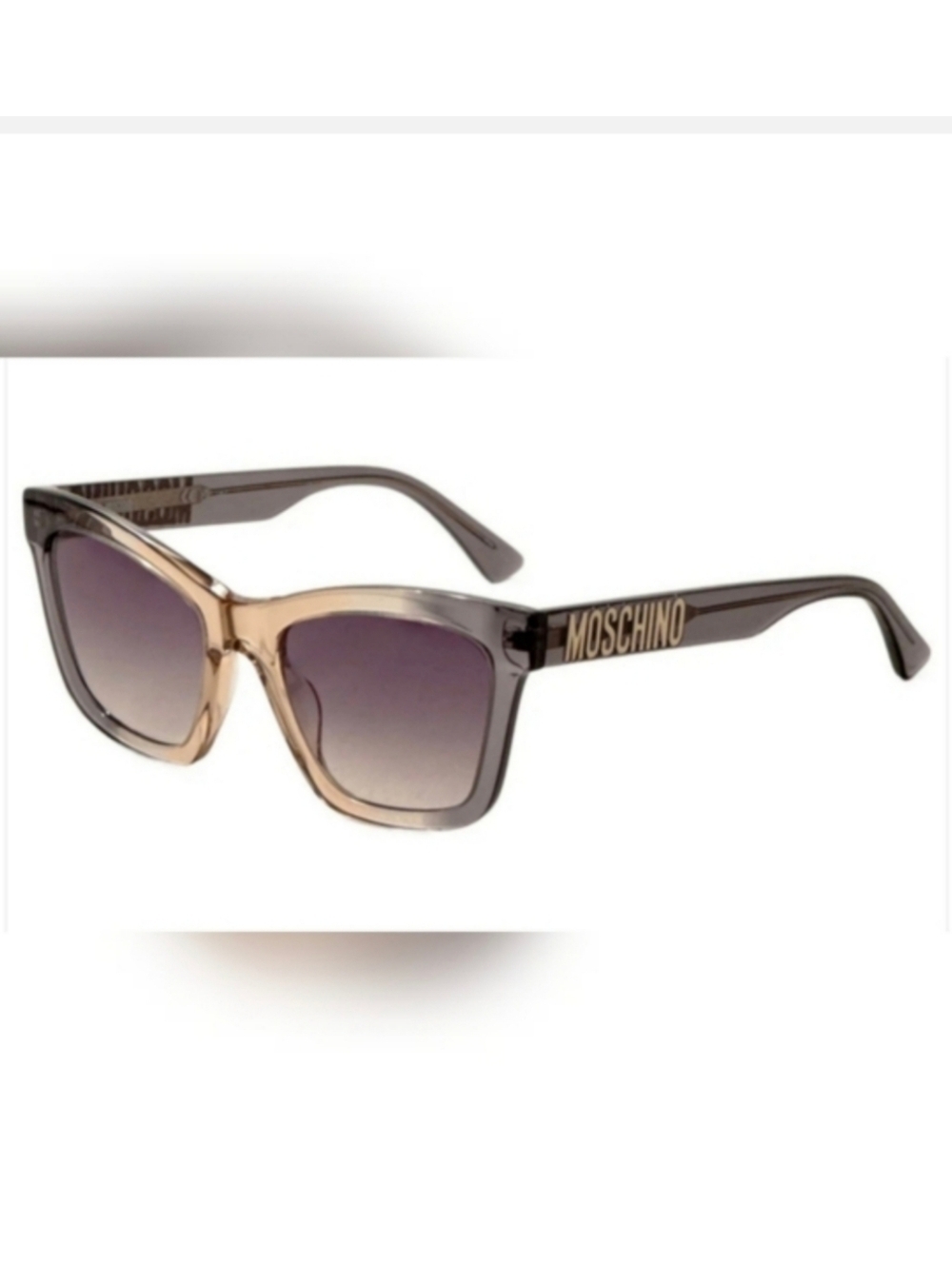 Moschino Rectangular MOS155/S  Transparent Grey Frame and Gradient Lenses.
